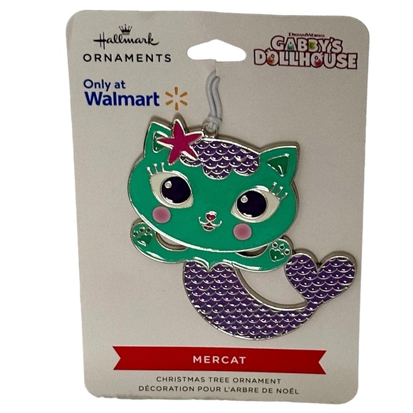 Hallmark Other - Hallmark Ornament Christmas tree Flat Metal Gabby's Dollhouse Mercat Mermaid Cat
